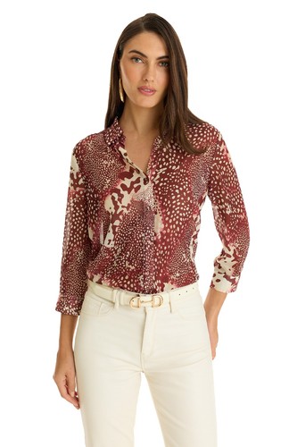 Sara chiffon blouse garnet - sara,