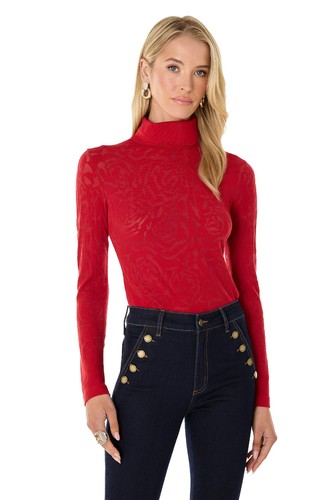 Alina rose turtleneck - turtleneck, top